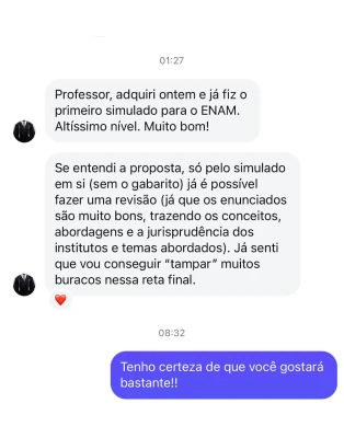 Depoimento: simulado de altíssimo nível, ajuda a tampar buracos na reta final