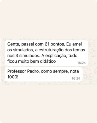 Depoimento: passei com 61 pontos, simulados bem estruturados e didáticos